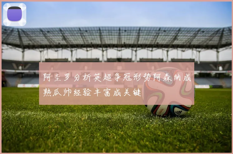 阿圭罗分析英超争冠形势阿森纳成熟瓜帅经验丰富成关键